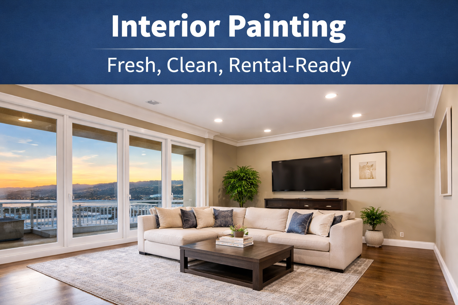 Interior painting service living room
