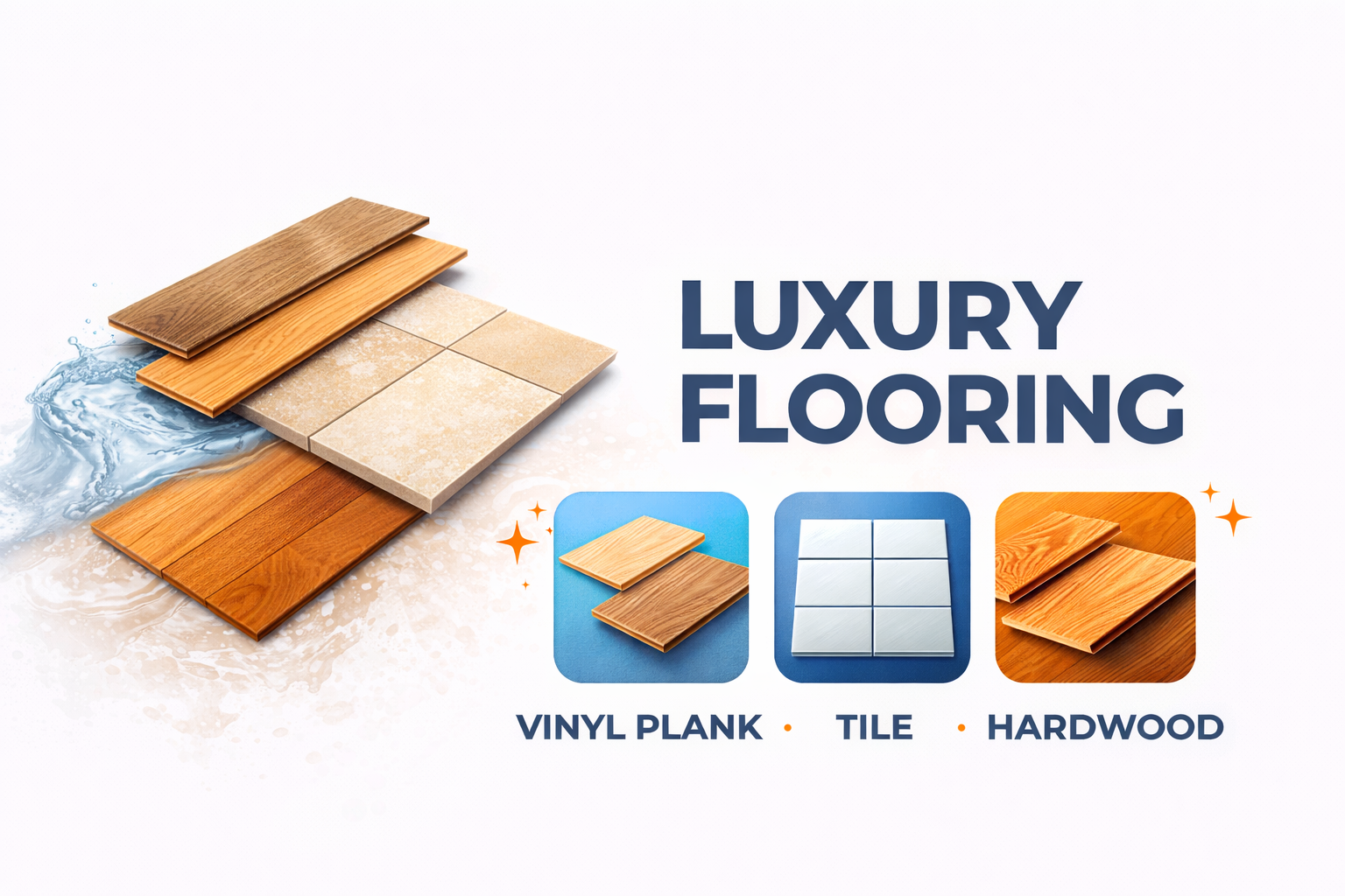 Luxury flooring service graphic